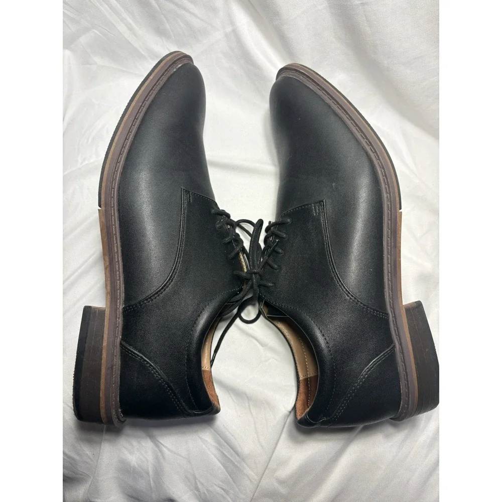 Goodfellow & Co Men's Black Leather Dress Shoes Size 11 Lace‎ Up Derby